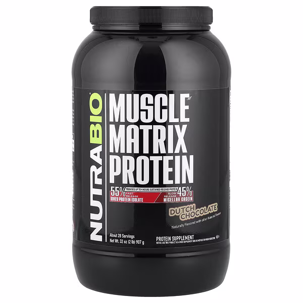 NutraBio, Muscle Matrix Protein, Dutch Chocolate, 2 lb (907 g)