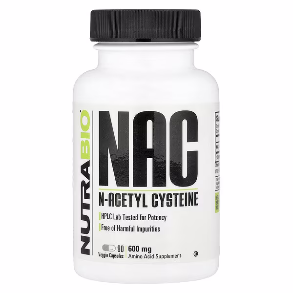 NutraBio, NAC, 600 mg, 90 Veggie Capsules