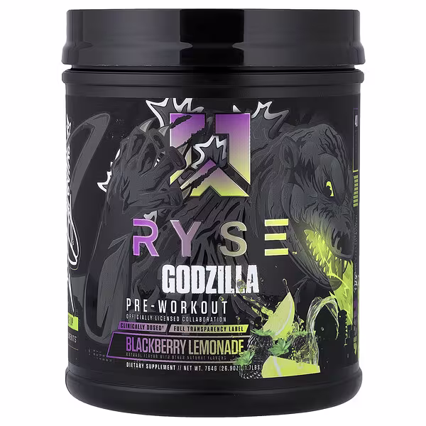 RYSE, Pre-Workout, Godzilla, Blackberry Lemonade, 1.7 lbs (764 g)