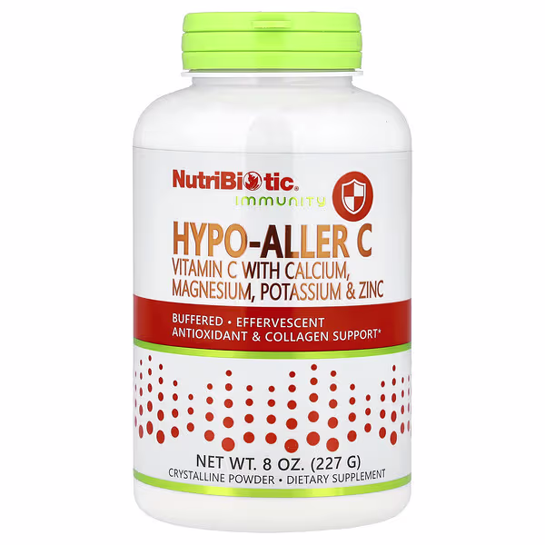 NutriBiotic, Immunity, Hypo-Aller C, Vitamin C with Calcium, Magnesium, Potassium & Zinc, 8 oz (227 g)