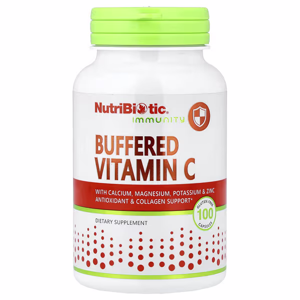 NutriBiotic, Immunity, Buffered Vitamin C, 100 Gluten Free Capsules