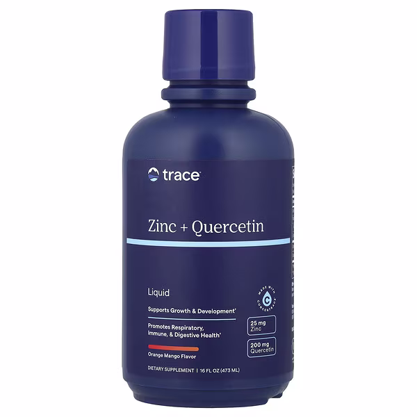 Trace, Liquid Zinc + Quercetin, Orange Mango, 16 fl oz (473 ml)