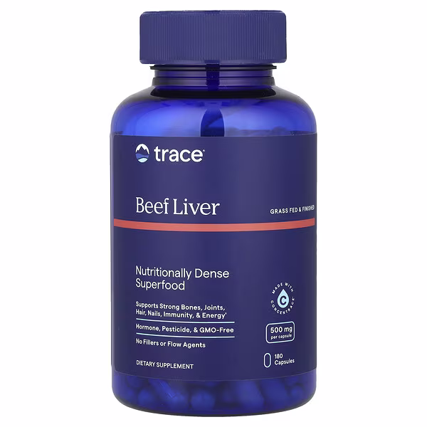 Trace, Beef Liver, 180 Capsules