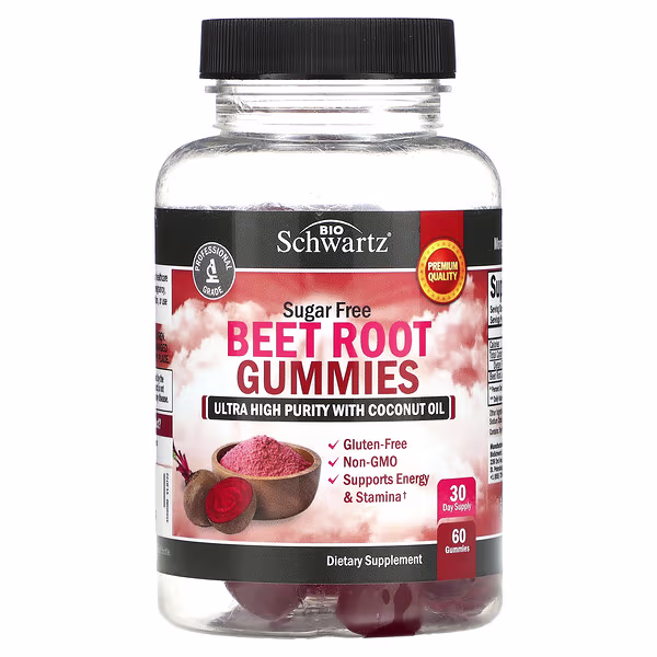 BioSchwartz, Beet Root Gummies, Sugar Free, 60 Gummies (250 mg per Gummy)