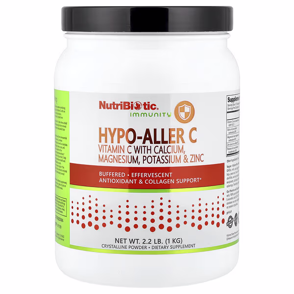 NutriBiotic, Immunity, Hypo-Aller C, Vitamin C with Calcium, Magnesium, Potassium & Zinc, 2.2 lb (1 kg)