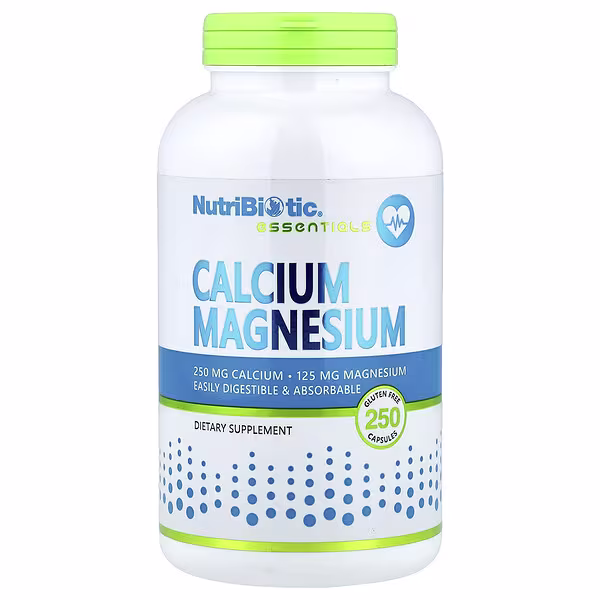 NutriBiotic, Essentials, Calcium Magnesium, 250 Capsules