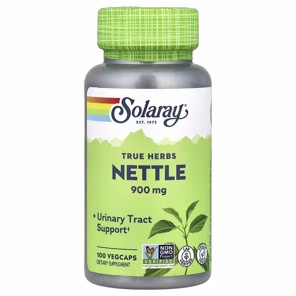 Solaray, True Herbs, Nettle, 100 VegCaps (450 mg per Capsule)