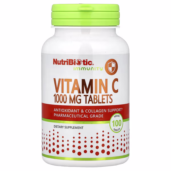 NutriBiotic, Vitamin C, 1,000 mg, 100 Vegan Tablets