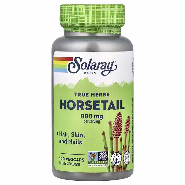 Solaray, True Herbs, Horsetail, 100 VegCaps (440 mg per Capsule)