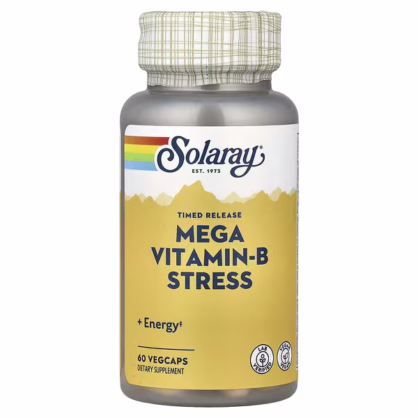 Solaray, Timed Release, Mega Vitamin-B Stress, 60 VegCaps
