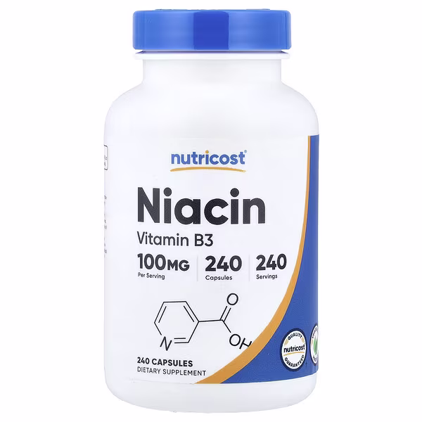 Nutricost, Niacin, 100 mg, 240 Capsules