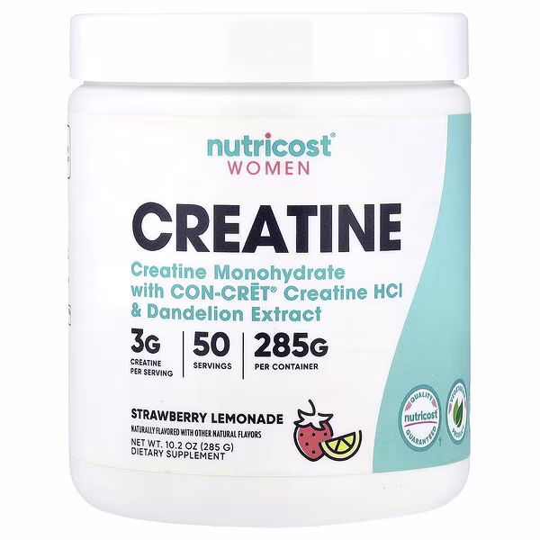 Nutricost, Women, Creatine, Strawberry Lemonade, 10.2 oz (285 g)