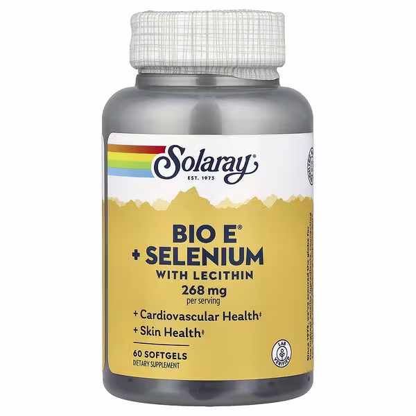 Solaray, Bio E® + Selenium with Lecithin, 60 Softgels