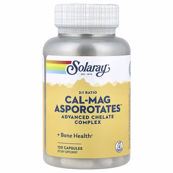 Solaray, Cal-Mag Asporotates™, Advanced Chelate Complex, 120 Capsules