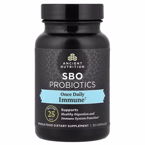 Ancient Nutrition, SBO Probiotics, Immune, 25 Billion CFU, 30 Capsules