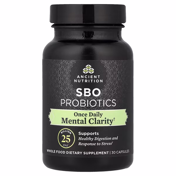 Ancient Nutrition, SBO Probiotics, Mental Clarity, Once Daily, 30 Capsules