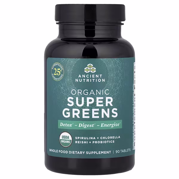 Ancient Nutrition, Organic Super Greens, 90 Tablets