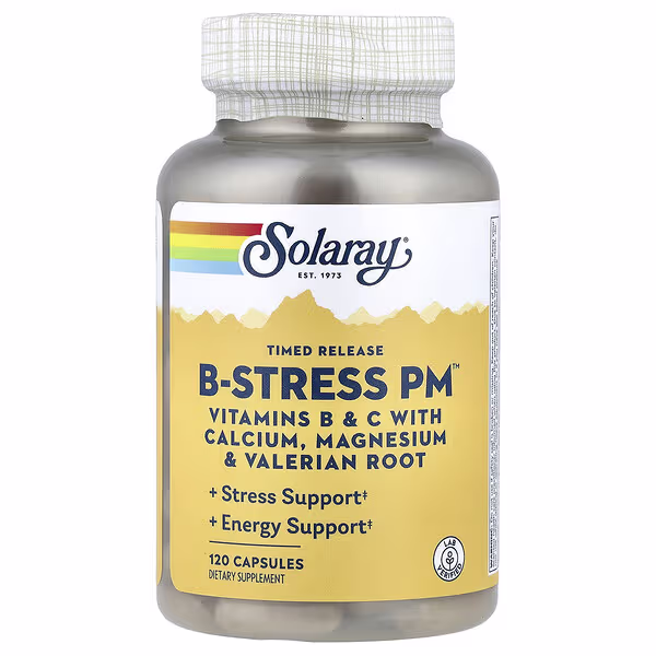Solaray, Timed Release Vitamin B-Stress PM™, 120 Capsules