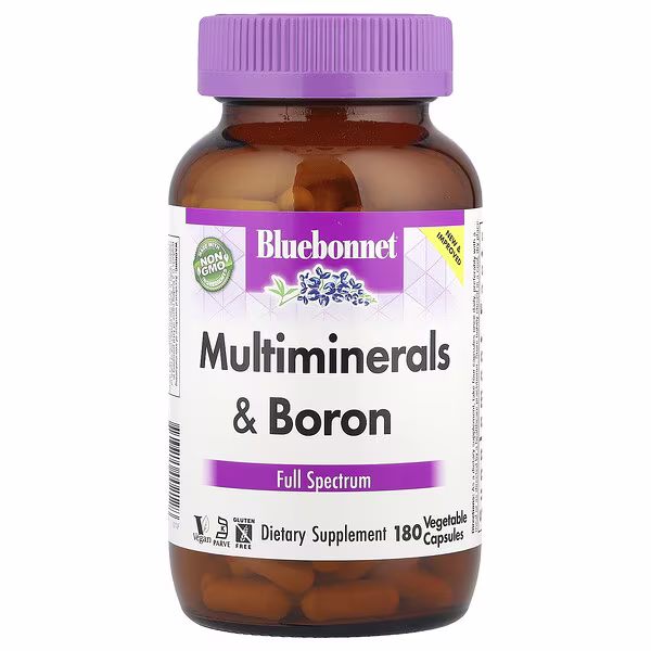 Bluebonnet Nutrition, Multiminerals & Boron, 180 Vegetable Capsules