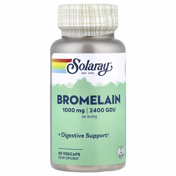 Solaray, Bromelain, 60 VegCaps (500 mg, 1,200 GDU per Capsule)