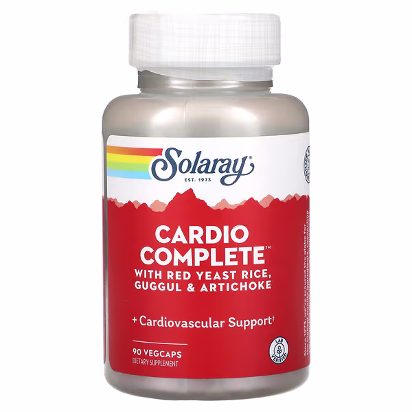Solaray, Cardio Complete with Red Yeast Rice, Guggul & Artichoke, 90 VegCaps