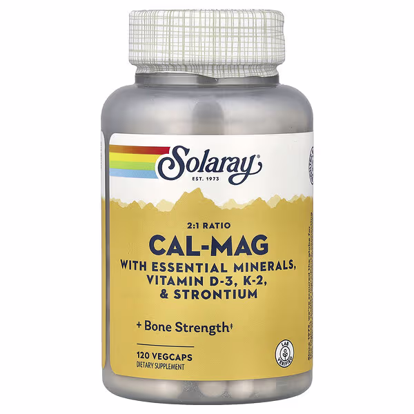 Solaray, 2:1 Ratio Cal-Mag, 120 VegCaps