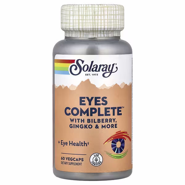 Solaray, Eyes Complete™ with Bilberry, Gingko & More, 60 VegCaps