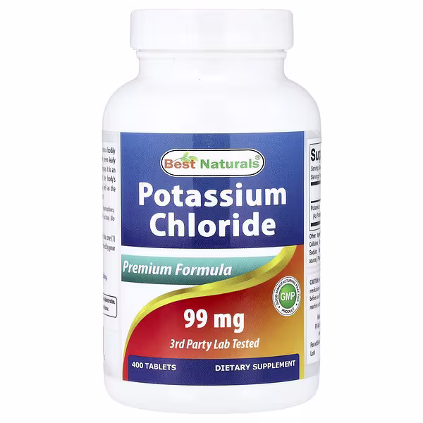 Best Naturals, Potassium Chloride, 99 mg, 400 Tablets
