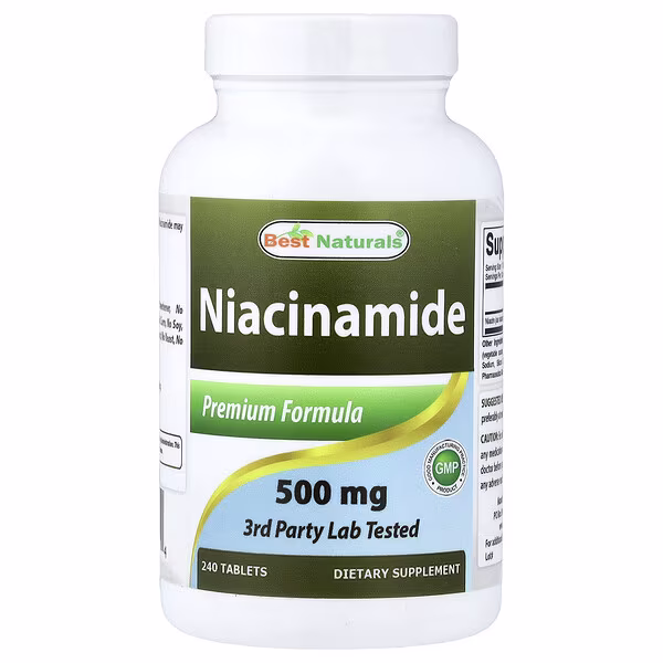 Best Naturals, Niacinamide, 500 mg, 240 Tablets