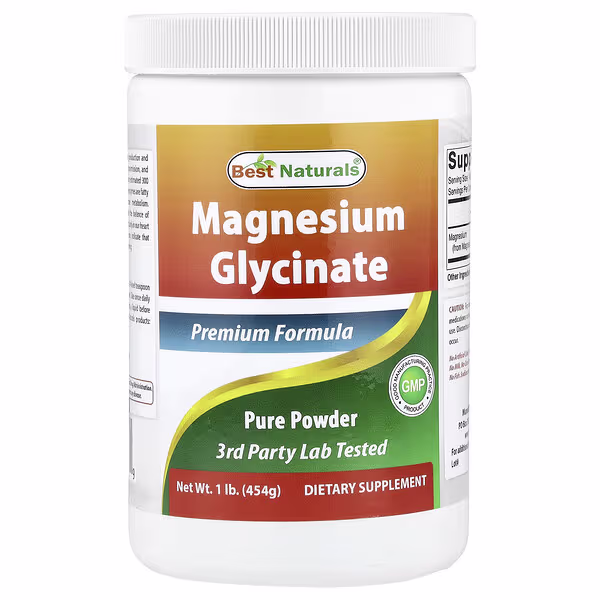 Best Naturals, Magnesium Glycinate Powder, 1 lb (454 g)