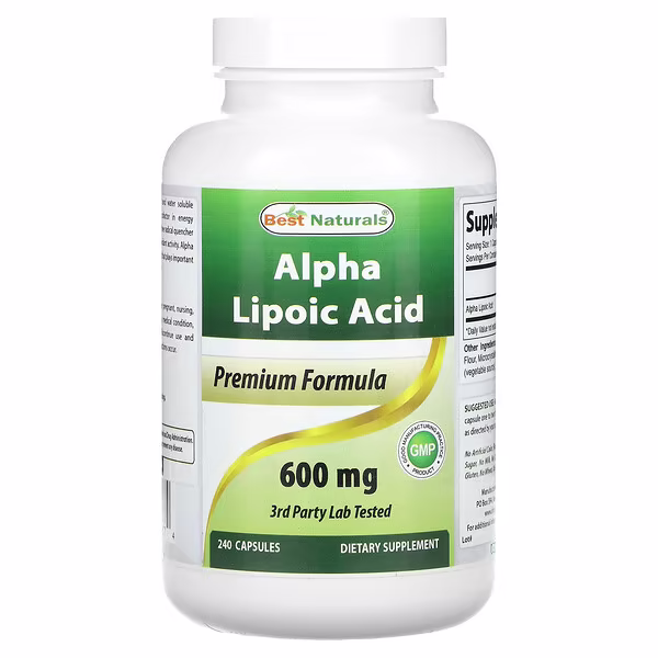Best Naturals, Alpha Lipoic Acid, 600 mg, 240 Capsules