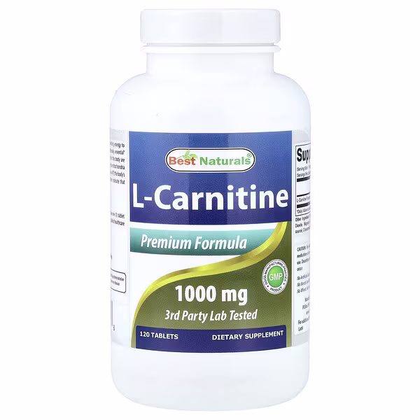 Best Naturals, L-Carnitine, 1,000 mg, 120 Tablets