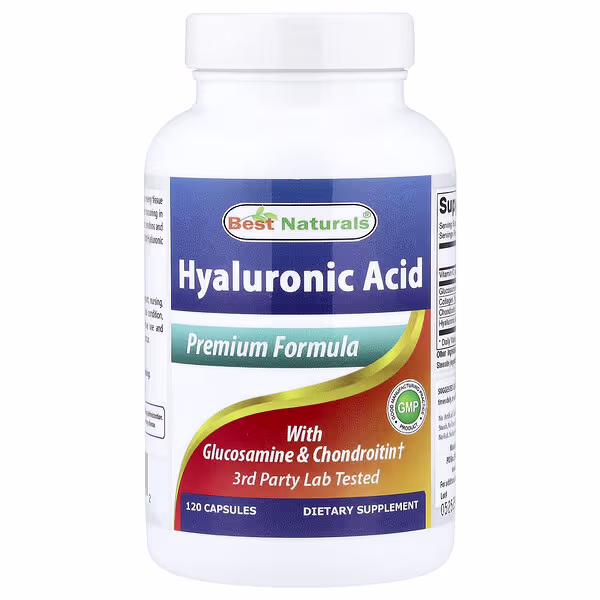 Best Naturals, Hyaluronic Acid with Glucosamine & Chondroitin, 120 Capsules