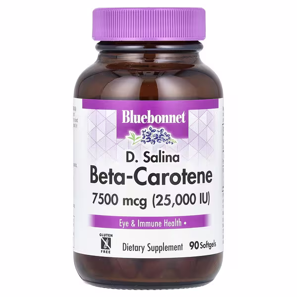 Bluebonnet Nutrition, D. Salina, Beta-Carotene, 7,500 mcg (25,000 IU), 90 Softgels