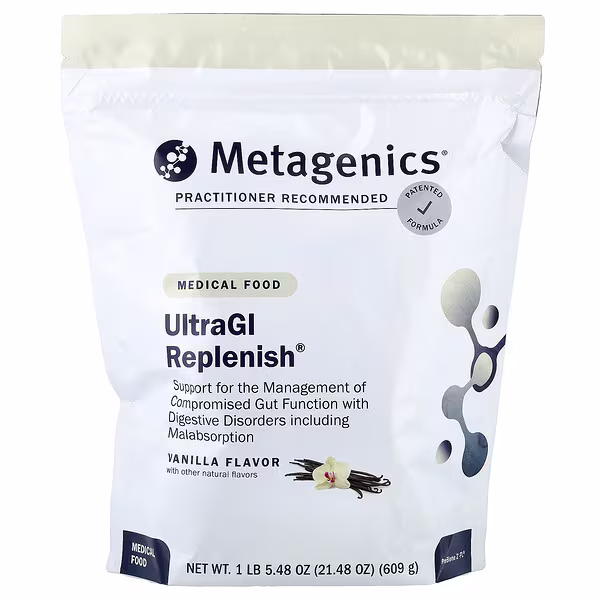Metagenics, UltraGI Replenish, Vanilla, 21.48 oz (609 g)