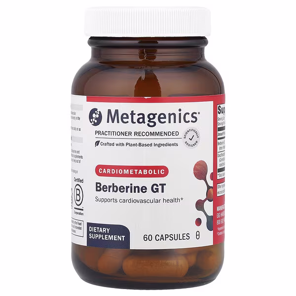 Metagenics, Berberine GT, Cardiometabolic, 60 Capsules
