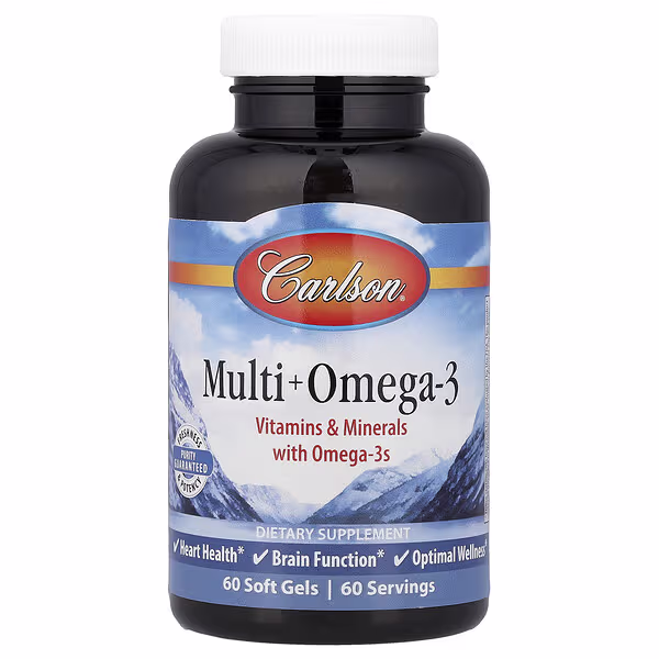 Carlson, Multi + Omega-3, 60 Soft Gels