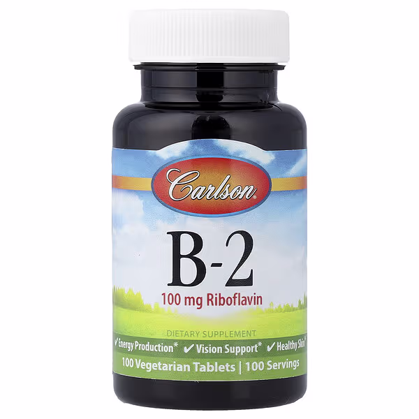 Carlson, Vitamin B-2, 100 Vegetarian Tablets