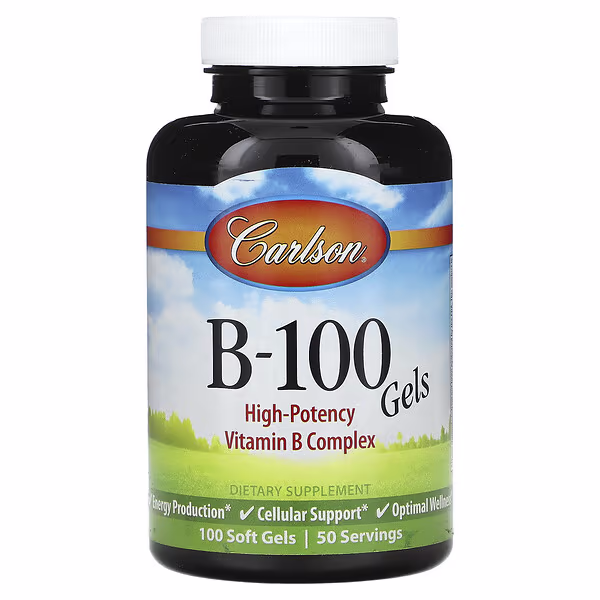 Carlson, B-100 Gels, 100 Soft Gels