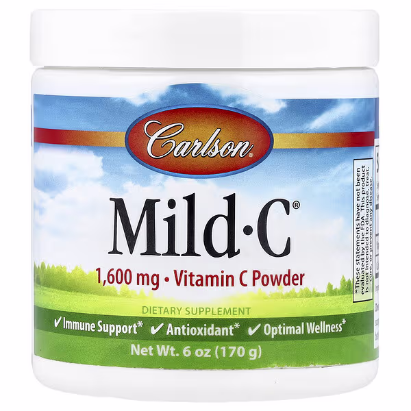 Carlson, Mild-C®, Vitamin C Powder, 1,600 mg, 6 oz (170 g)