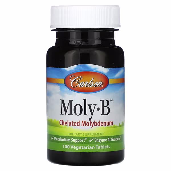 Carlson, Moly-B, 100 Vegetarian Tablets (500 mcg per Tablet)