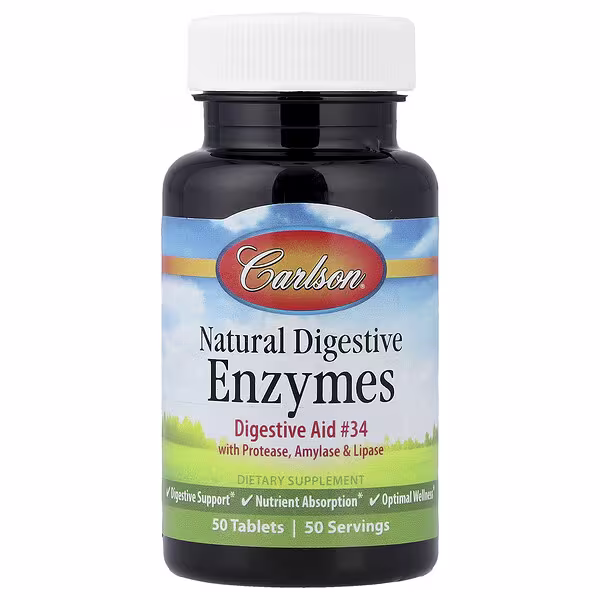 Carlson, Natural Digestive Enzymes , 50 Tablets