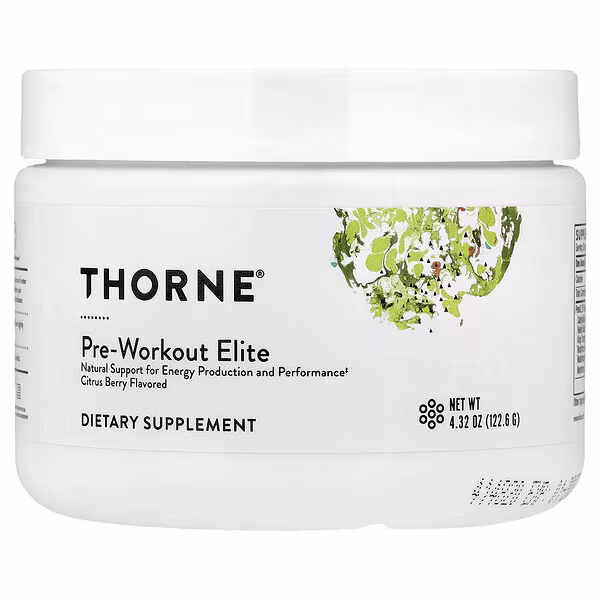 Thorne, Pre-Workout Elite, Citrus Berry, 4.32 oz (122.6 g)