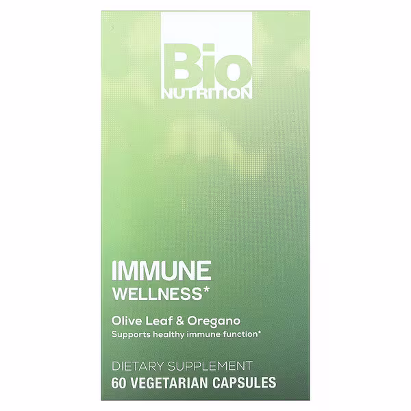 Bio Nutrition, Immune Wellness, Olive Leaf & Oregano, 60 Vegetarian Capsules