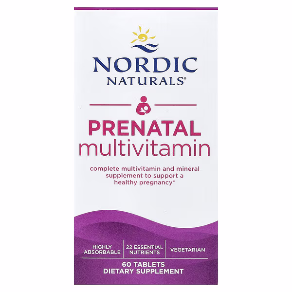 Nordic Naturals, Prenatal Multivitamin, 60 Tablets