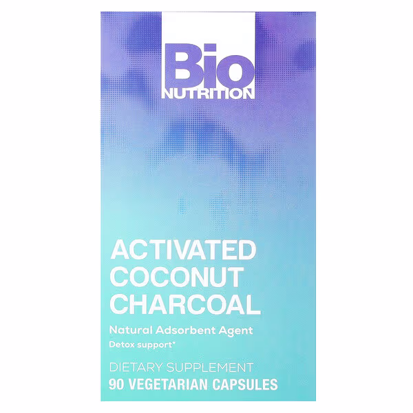 Bio Nutrition, Activated Coconut Charcoal, 90 Vegetarian Capsules (260 mg per Capsule)