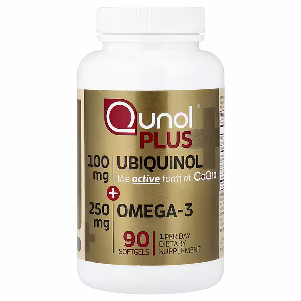 Qunol, Plus Ubiquinol + Omega-3, 90 Softgels