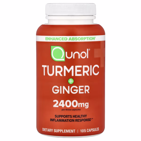 Qunol, Turmeric + Ginger, 105 Capsules