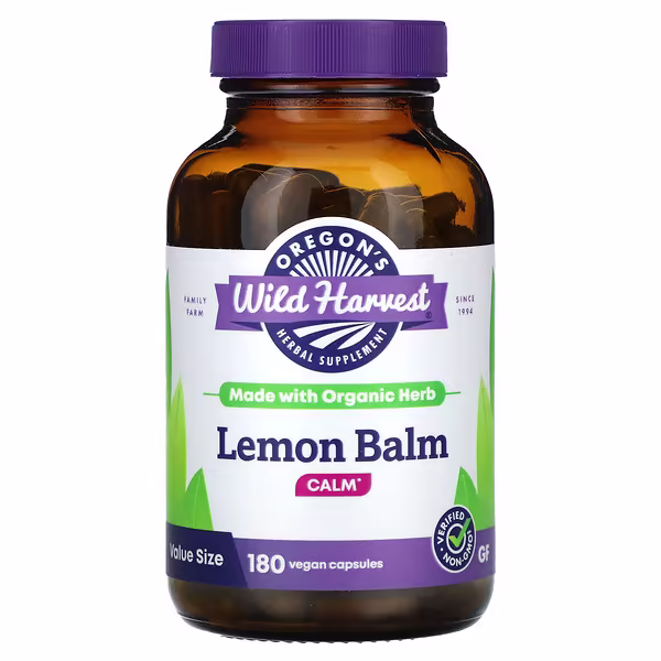 Oregon's Wild Harvest, Organic Lemon Balm, 180 Organic Vegan Capsules (375 mg per Capsule)
