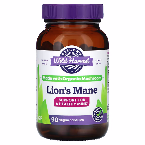 Oregon's Wild Harvest, Organic Lion's Mane, 90 Organic Vegan Capsules